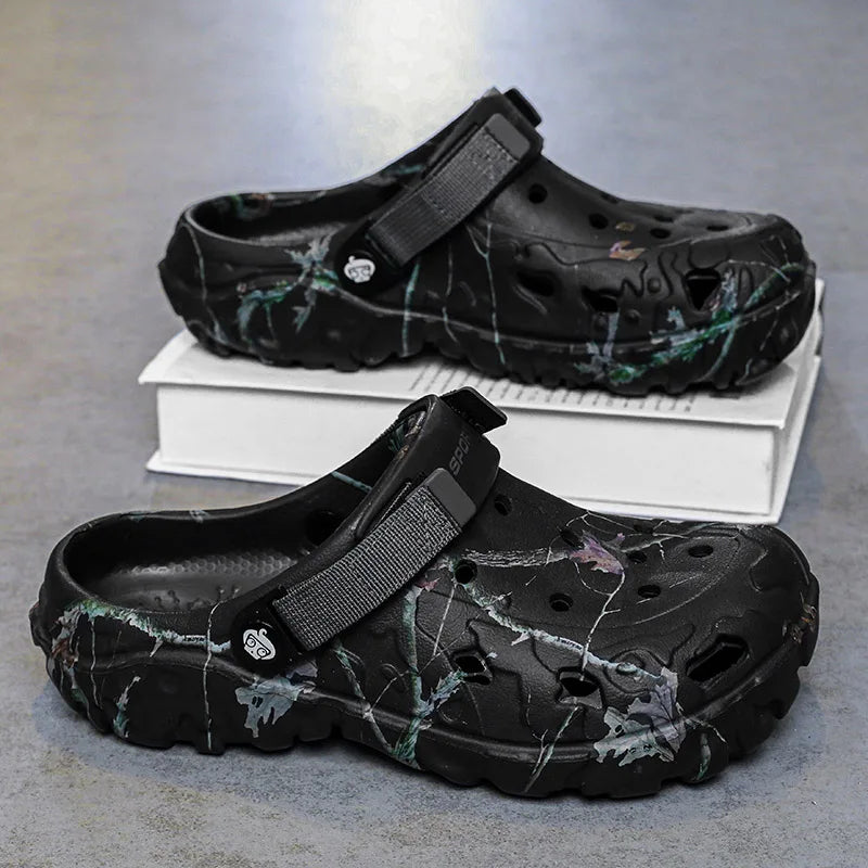 Heren Slippers – Lichtgewicht Outdoor Casual Sandalen met Anti-slip EVA Zool en Platform, Klassiek en Comfortabel