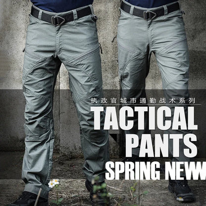 Heren Stretch Hiking Broek – Waterafstotende Ripstop Cargo Broek met Multi-Zakken, Lichtgewicht en Tactisch