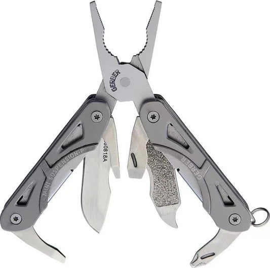Gerber Mini Suspension-P EDC Multitool – Zakmes en Tang voor Kamperen, Jacht, Survival en Tactische Activiteiten