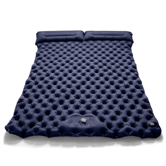 Dubbele Opblaasbare Campingmatras - Extra Brede Ultralichte Slaapmat met Ingebouwde Pomp