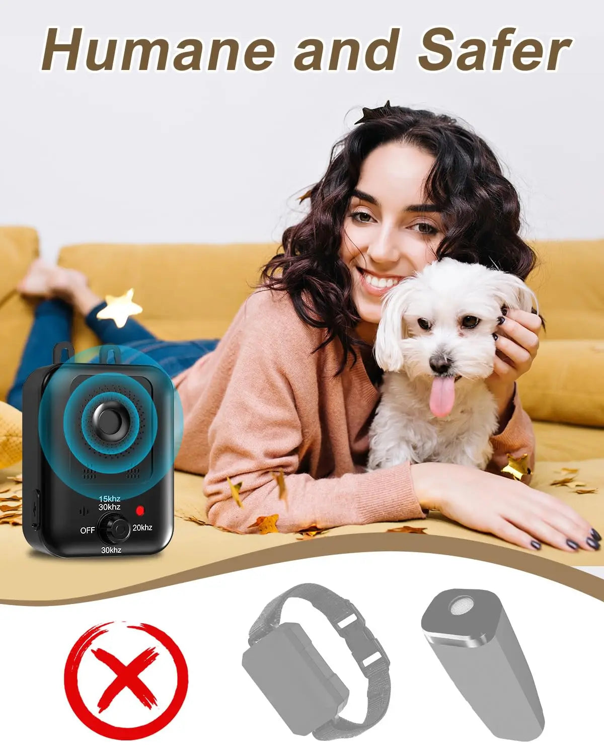 Automatisch Anti-Blaasapparaat voor Honden – Oplaadbare Ultrasonische Blaasafschrikker voor Binnen en Buiten