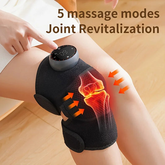 Wiederaufladbares beheiztes Kniemassagegerät – lindert Schulterschmerzen, Ellenbogenschmerzen und Vibrationen mit benutzerdefinierten Heizeinstellungen