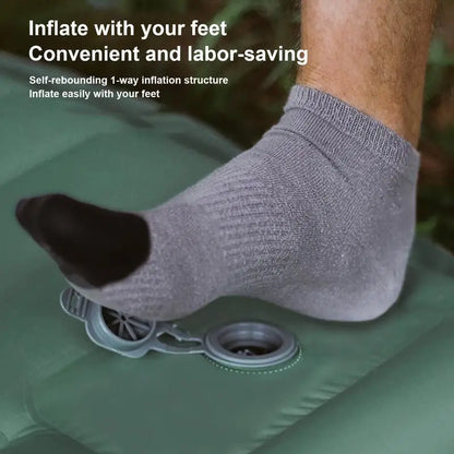 Opblaasbare Voetpomp Slaapmat - Lichtgewicht Matras met Ingebouwde Pomp voor Kamperen & Outdoor Avonturen