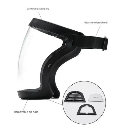 Anti-Fog Transparant Masker – High-Definition Zicht en Volledige Gezichtsbescherming voor Lastewerk en Bescherming tegen Stof