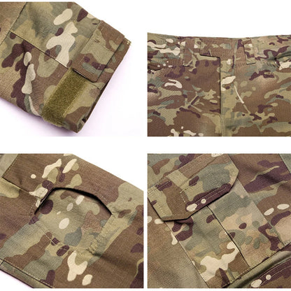 Taktisches Outdoor-Shirt für Herren – Camouflage-Langarmshirt, atmungsaktives Sportshirt für Wandern und Jagd