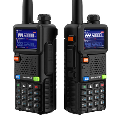 2 Stück Baofeng 5RM Hochleistungs-Walkie-Talkies – große Reichweite, NOAA-Wetterkanäle, 999 Kanäle, USB-C-Aufladung