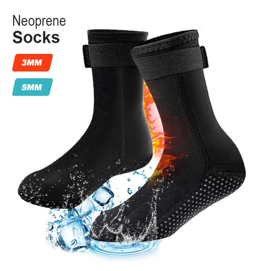 5mm Duiksokken - 3mm Neopreen Wetsuit Water Sokken, Anti-Slip Surf Beach Booties voor Zwemmen, IJsbad en Warmte Bescherming