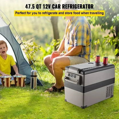 35L-50L Draagbare Autokoelkast – Mini Koelbox met Compressor, 12/24V DC en 110-240V AC, Ideaal voor Camping en Reizen
