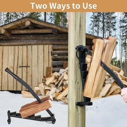 Manueller Holzspalter – an der Wand montierter Holzspalter aus Kohlenstoffstahl für Camping und Garten