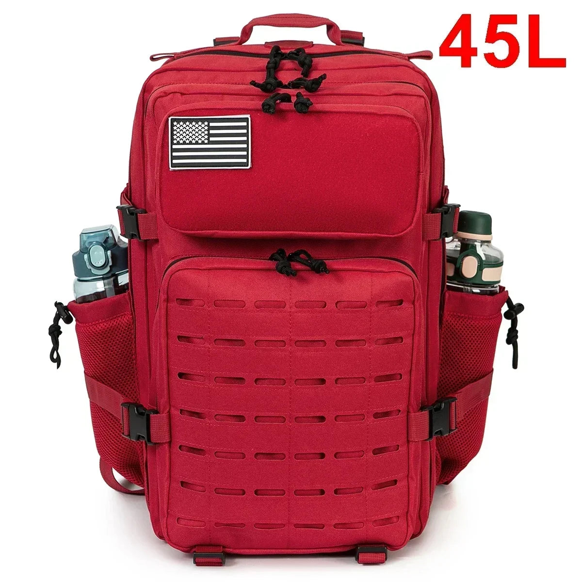 25L/45L Tactische Rugzak met Laser Cut MOLLE – Outdoor & Gym Rugtas met Bekerhouders voor Heren & Dames