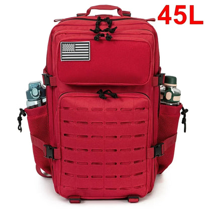 25L/45L Tactische Rugzak met Laser Cut MOLLE – Outdoor & Gym Rugtas met Bekerhouders voor Heren & Dames
