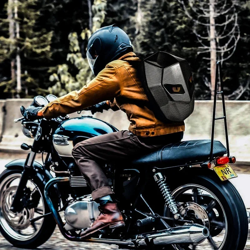 LED-Hartschalenrucksack – wasserdichter Motorrad-, Fahrrad- und Laptop-Rucksack für Reisen und geschäftliche Nutzung