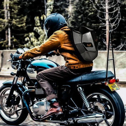LED-Hartschalenrucksack – wasserdichter Motorrad-, Fahrrad- und Laptop-Rucksack für Reisen und geschäftliche Nutzung