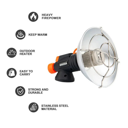 Campingkachel RVS – Draagbare Outdoor Gasbrander met Aansteker, Winter Verwarming en Survival Stove