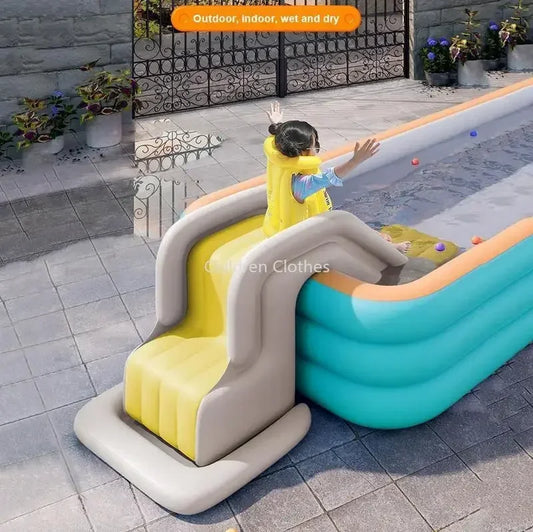 Opblaasbare Zwembadglijbaan voor Kinderen – Veilig en Antikantel – PVC Waterglijbaan voor Buiten
