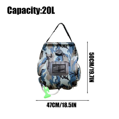Draagbare Solar Camping Douchezak 20L – Zonneverwarmde Outdoor Douche voor Kamperen & Hiking
