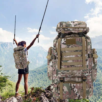 80L Taktischer Rucksack – Wasserdichter Bergsteigerrucksack mit großem Fassungsvermögen für Wandern und Outdoor