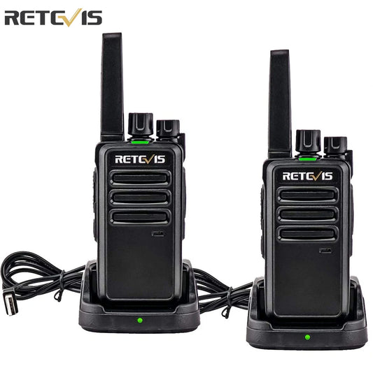 RT668 Walkie Talkie (2 Stück) – PMR 446/FRS 462 MHz, tragbares Funkgerät für Hotels, Cafés und Teamkommunikation