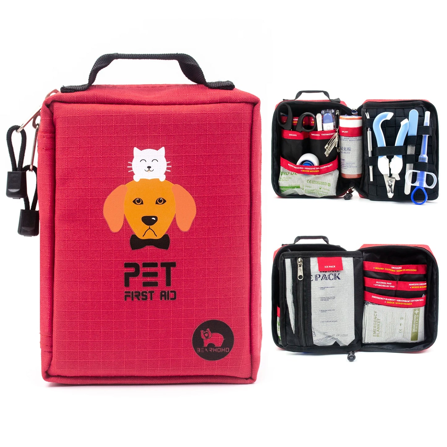 160-teiliges komplettes Erste-Hilfe-Set für Hunde – tragbares medizinisches Set mit MOLLE-Tasche für Training, Wandern, Camping und Jagd