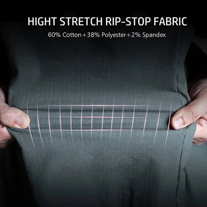 Heren Stretch Hiking Broek – Waterafstotende Ripstop Cargo Broek met Multi-Zakken, Lichtgewicht en Tactisch