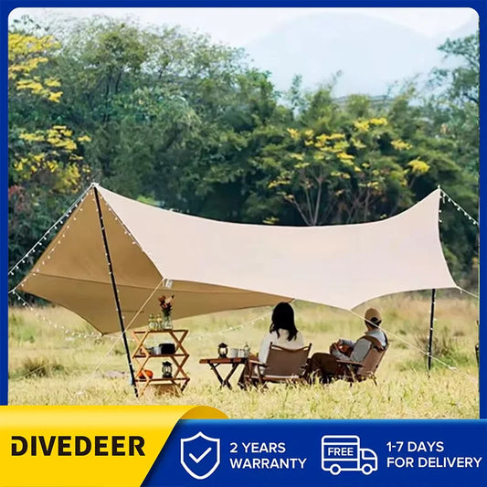 Camping Tarp – Zonnescherm & Regenbescherming voor 2-12 Personen