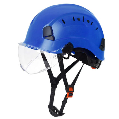 CE Veiligheidshelm met Bril – Ademend ABS Bouwhelm voor Bouw, Industrie & Redding