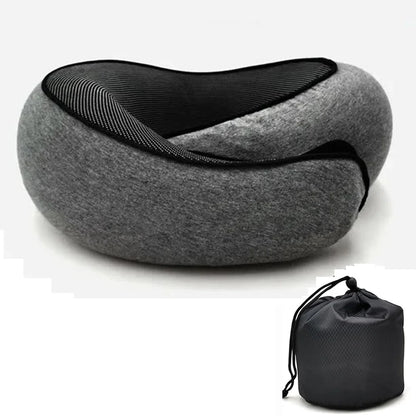 Travel Neck Pillow – U-vormig Geheugenfoam Reiskussen voor Neksteun, Anti-Snurk en Ademhaling, Verstelbaar en Draagbaar