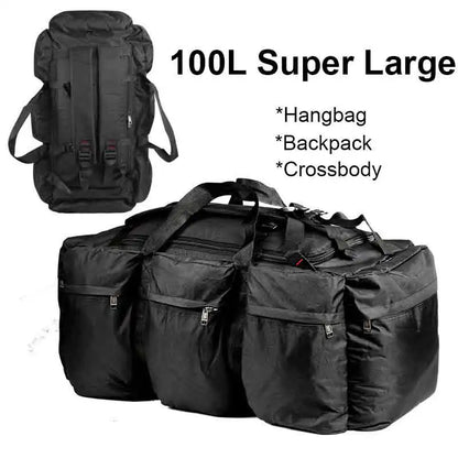 100L Grote Camping Rugzak en Duffeltas - Outdoor Reistas voor Hiking, Trekking, en Weekendtrips