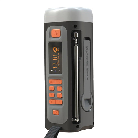 4500mAh Noodradio met Campinglantaarn & Bluetooth Speaker | USB-C / Zonne-energie / Hand Crank Oplaadbaar