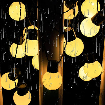 5/7/12 m LED-Kugel-Solar-Lichterkette – wasserdichte Beleuchtung für Party, Hochzeit, Garten und Terrasse