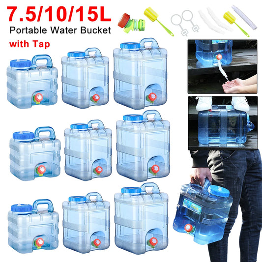 7.5/10/15L Drinkwatercontainer met Kraan | Lekvrije Camping Water Tank voor Hiking, Auto en Outdoor Gebruik