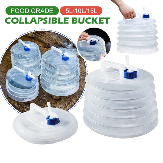 Vouwbare Wateropslag Fles 5L-15L – Draagbare Opvouwbare Fles, Water- en Sapdispenser voor Kamperen & Outdoor Activiteiten