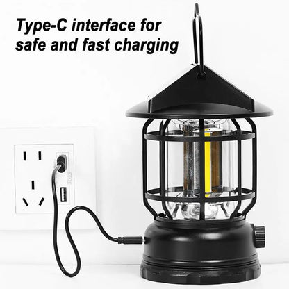 Draagbare Zonne-Campinglamp | Beweging Sensor | Oplaadbaar | Tent & Outdoor