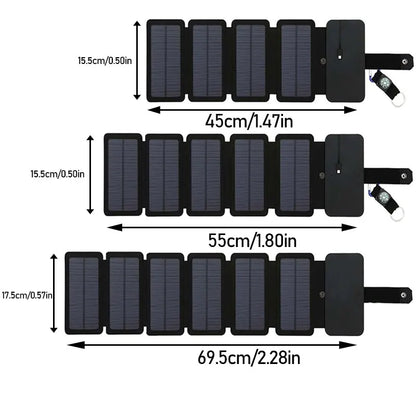 Faltbares Solar-Ladepanel – 5 V 1 A USB-Ausgang, tragbares multifunktionales Camping-Werkzeug