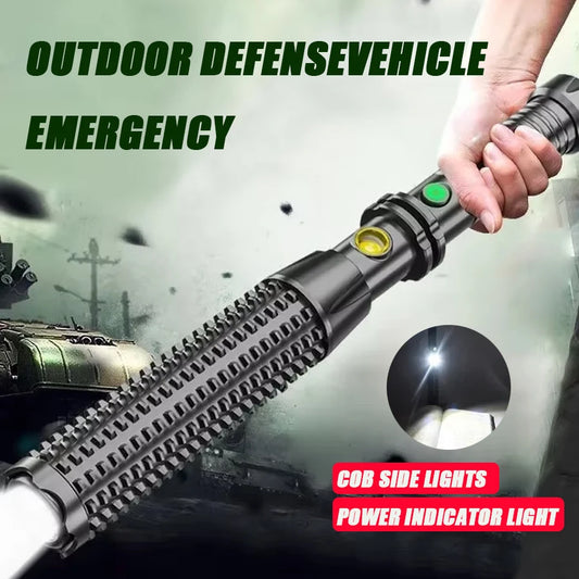 LED Zaklamp Honkbalknuppel – Waterdichte Superheldere Zelfverdedigingstool voor Auto, Camping & Survival