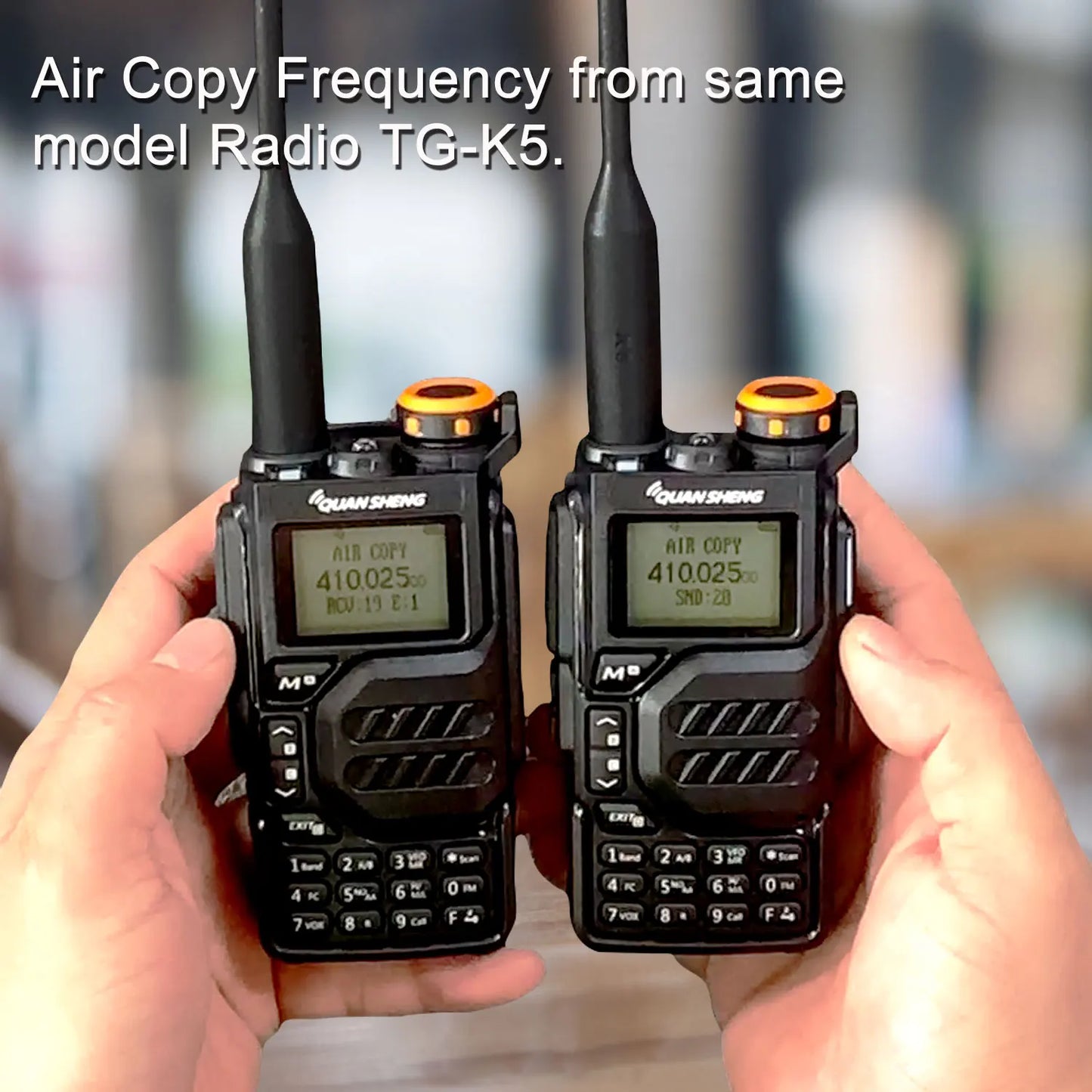 Quansheng UV-K5 Walkie Talkie – VHF/UHF 136–174 MHz, 400–470 MHz, 50–600 MHz RX, DTMF VOX FM, tragbares Radio