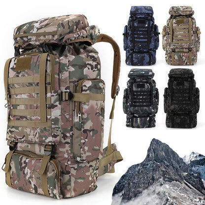 80L Taktischer Rucksack – Wasserdichter Bergsteigerrucksack mit großem Fassungsvermögen für Wandern und Outdoor
