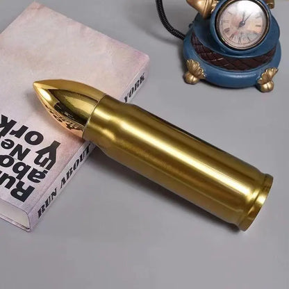 Bullet Thermos – Doppelwandige Edelstahlflasche im Militärstil für den Außenbereich (350 ml/500 ml/1000 ml)