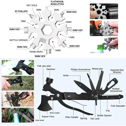 Outdoor Multi-Tool Kit – Noodoverlevingsset met EHBO-benodigdheden en Tactische Camping- en Jachtuitrusting
