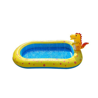 Opblaasbare Kinder Zwembad met Sprinkler – Draagbaar en Vouwbaar Splash Pad voor Buiten, Strand en Camping