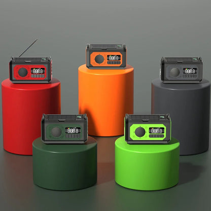12000mAh AM/FM/NOAA Weerradio | Draagbare Zonne- & Handcrank Noodradio met Leeslamp voor Outdoor Camping