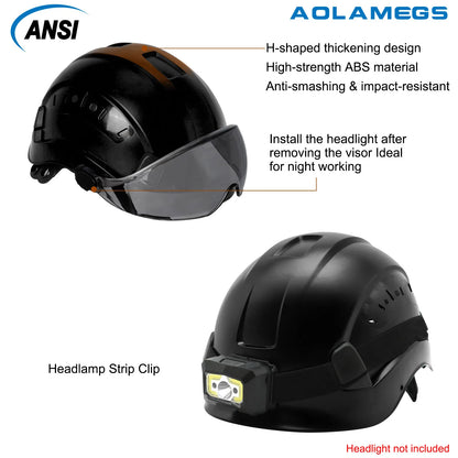 CE Veiligheidshelm met Bril – Ademend ABS Bouwhelm voor Bouw, Industrie & Redding