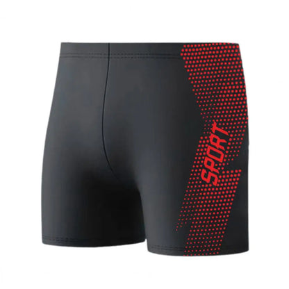 Sneldrogende Zwembroek voor Mannen - Hoge Taille Zwemshorts met Slim Fit en Gedrukt Ontwerp voor Zomer Strand