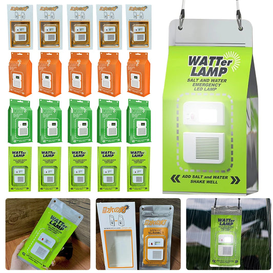 Salzwasser-Notfalllampe – Tragbares, wiederverwendbares LED-Campinglicht für Outdoor, Angeln und Picknicks