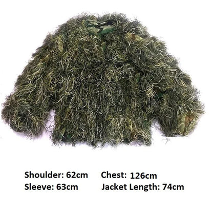 5-teiliger Tarn-Ghillie-Anzug – taktische Jagdbekleidung für Paintball, Vogelbeobachtung und Outdoor-Aktivitäten