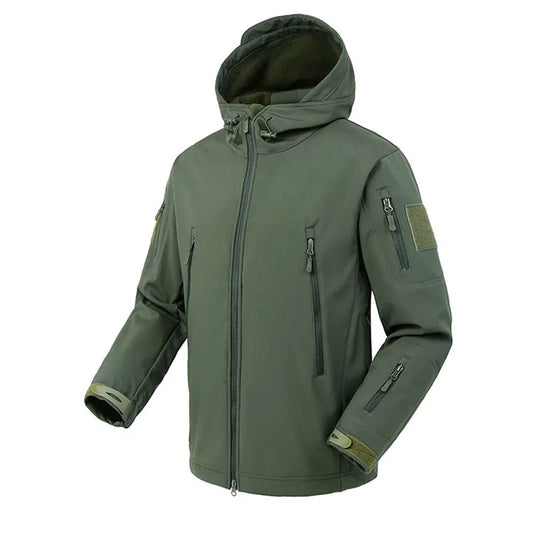 Militaire Shark Skin Softshell Jas – Winddichte, Waterdichte Tactical Hooded Bomber voor Heren