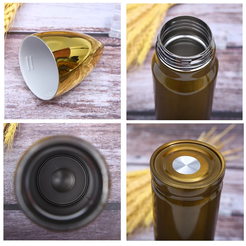 Bullet Thermos – Doppelwandige Edelstahlflasche im Militärstil für den Außenbereich (350 ml/500 ml/1000 ml)