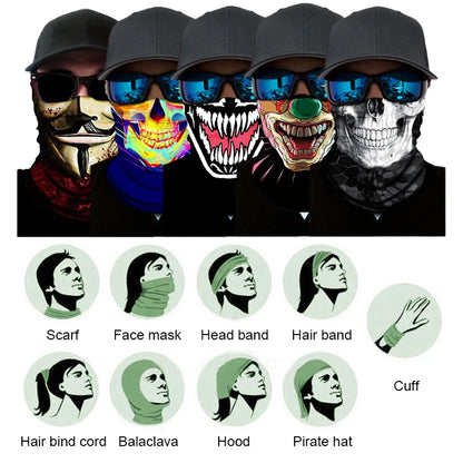 Fiets Bandana Sjaal – Naadloze Tactical Nekhoes & Balaclava – Fiets-, Ski- & Motor Masker voor Mannen – Outdoor Hiking & Vissen