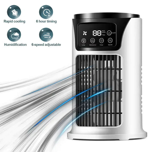 Draagbare Mini Aircooler – 3-in-1 Airconditioner met Ventilator, Luchtbevochtiger & Luchtreiniger