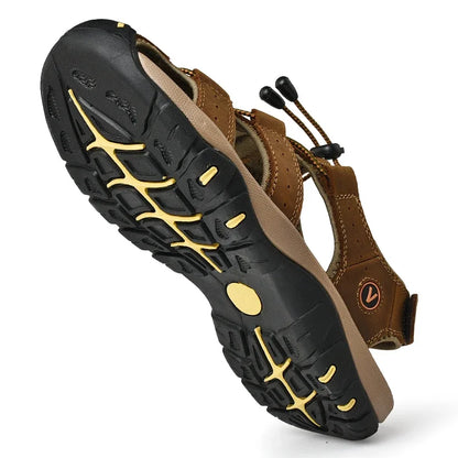 Zomerse Herensandalen – Kunstleren Casual Outdoor Sandalen met Elastische Band, Romeinse Stijl, Maat 38-48